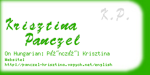 krisztina panczel business card